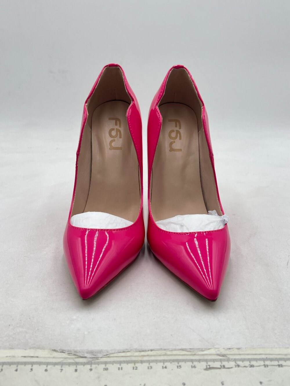 FSJ Hot Pink Pointed Toe High Heels Sexy Stiletto Pumps Office Lady Casual Shoes - Picture 3 of 8